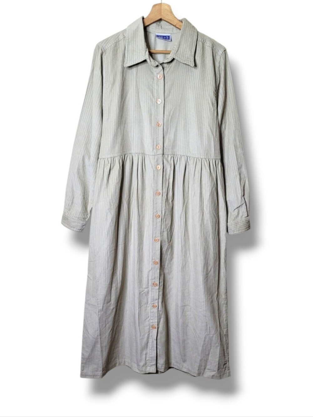 Erika & Co. Corduroy Tie Back Shirt Dress